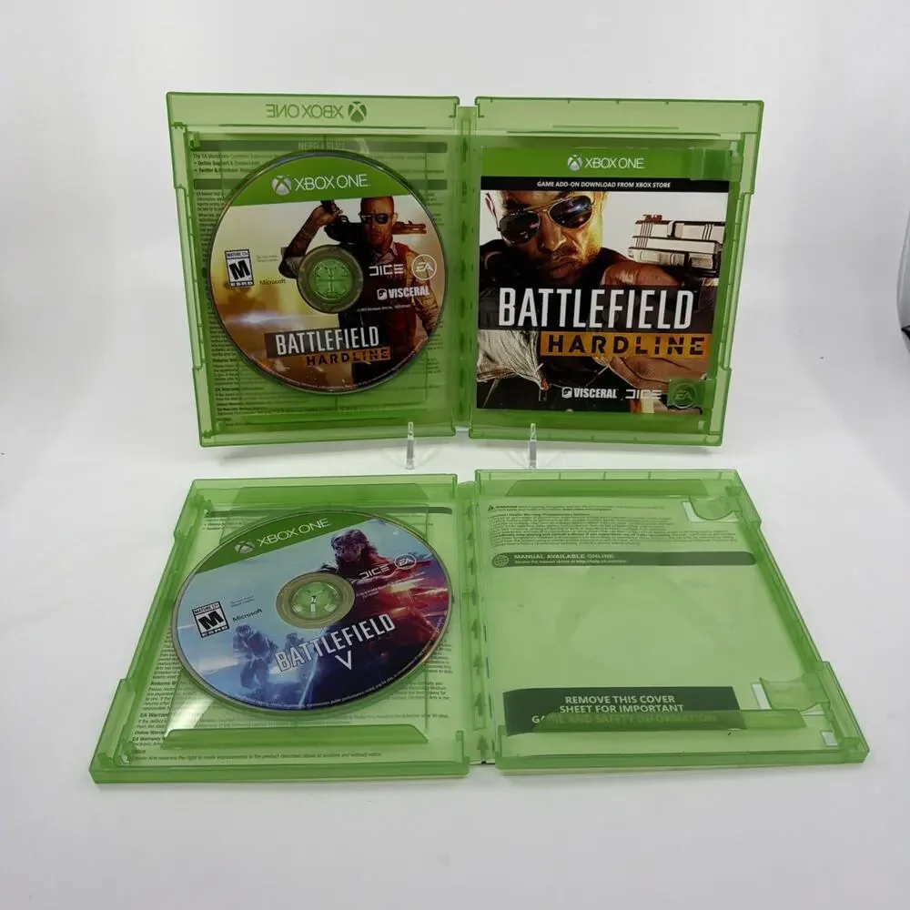 Xbox One Battlefield Game Lot Hardline & Battlefield V Tested EA Dice